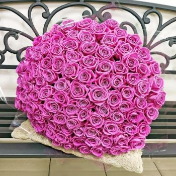 Букет Розовые розы Эквадор 101 шт (50 см) articul   155168chel