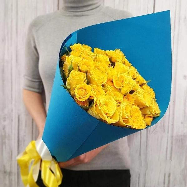 Желтые розы (артикул  158704chel)
